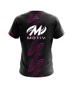 Alternative view of Motiv Halftone Extreme Pink CoolWick Bowling Jersey