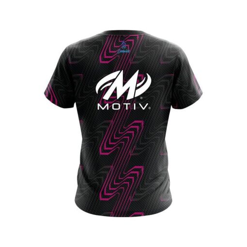 Motiv Halftone Extreme Pink CoolWick Bowling Jersey - Image 2