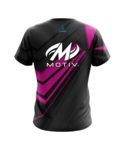 Alternative view of Motiv Steaming Dynamic Pink CoolWick Bowling Jersey