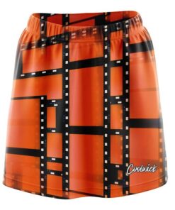 Movie Reel Orange CoolWick Bowling Skort