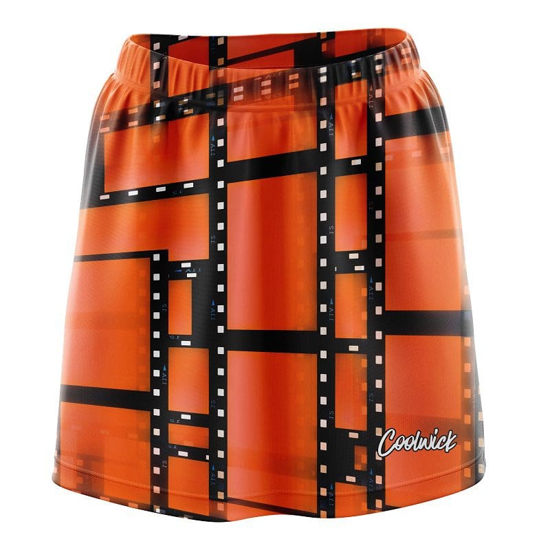 Movie Reel Orange CoolWick Bowling Skort
