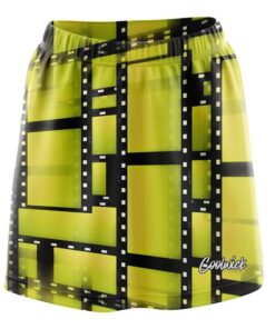 Movie Reel Yellow CoolWick Bowling Skort