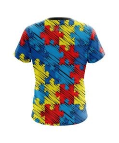 Alternative view of Plain Autism Awareness CoolWick Bowling Jersey