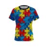 Plain Autism Awareness CoolWick Bowling Jersey