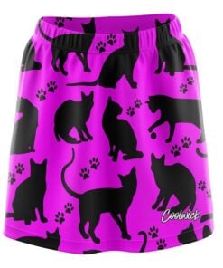 Pink Black Cat CoolWick Bowling Skort