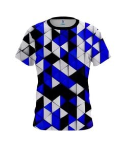Plain Prism Blue CoolWick Bowling Jersey