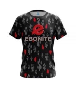 Ebonite Men's Pivot Ombre Performance Polo Bowling Shirt Deep Red Black 