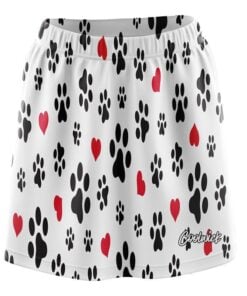 Puppy Love White CoolWick Bowling Skort