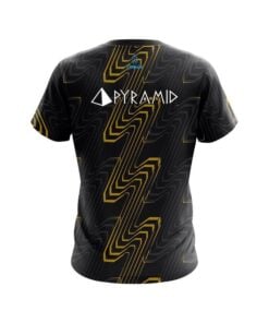 Alternative view of Pyramid Halftone Extreme Yellow CoolWick Bowling Jersey