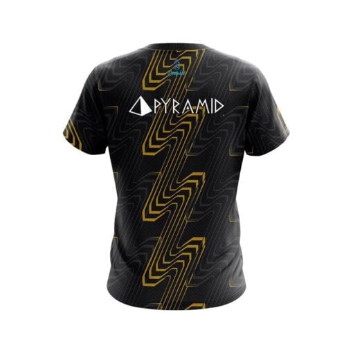 Pyramid Halftone Extreme Yellow CoolWick Bowling Jersey - Image 2