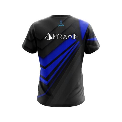 Pyramid Steaming Dynamic Blue CoolWick Bowling Jersey - Image 2