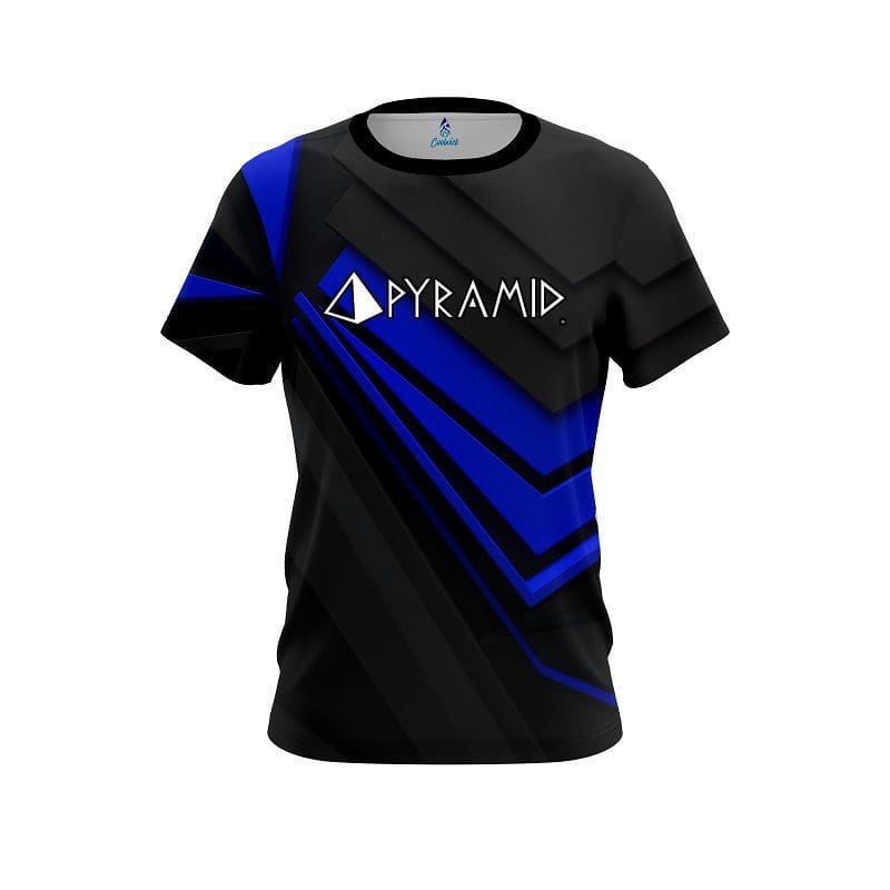 Pyramid Steaming Dynamic Blue CoolWick Bowling Jersey