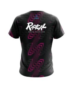 Alternative view of Radical Halftone Extreme Pink CoolWick Bowling Jersey