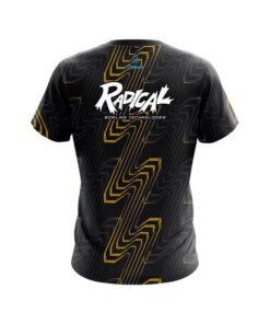 Alternative view of Radical Halftone Extreme Yellow CoolWick Bowling Jersey