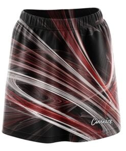 Red Motion Swirl CoolWick Bowling Skort