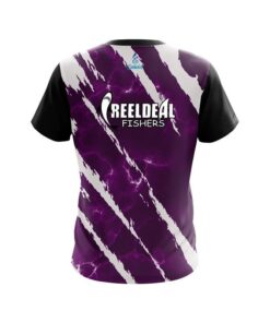 Alternative view of CoolWick Reel Deal Marble Purple Fisher CoolWick Fishing Jersey