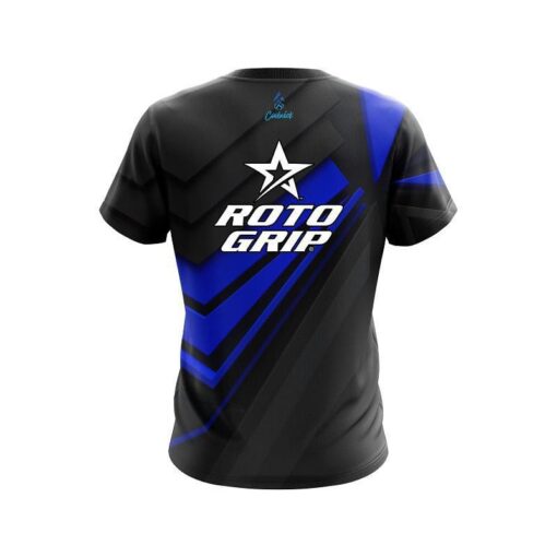 Roto Grip Steaming Dynamic Blue CoolWick Bowling Jersey - Image 2