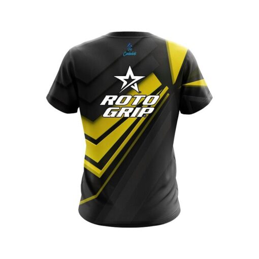Roto Grip Steaming Dynamic Yellow CoolWick Bowling Jersey - Image 2