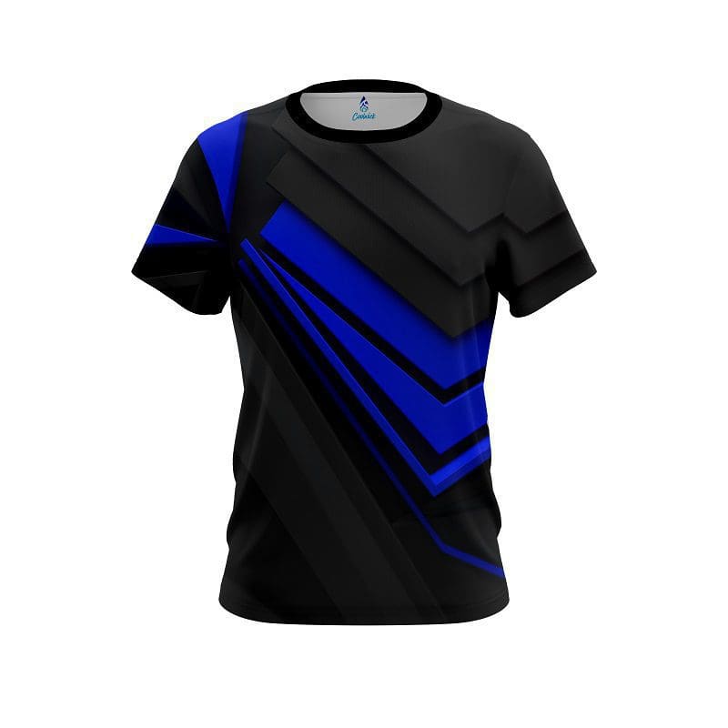 Plain Steaming Dynamic Blue CoolWick Bowling Jersey