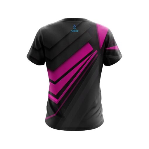 Plain Steaming Dynamic Pink CoolWick Bowling Jersey - Image 2
