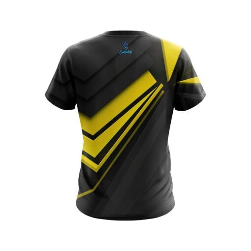 Plain Steaming Dynamic Yellow CoolWick Bowling Jersey - Image 2