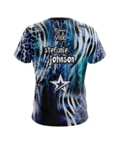 Alternative view of Stefanie Johnson Roto Grip Leopard Zebra CoolWick Bowling Jersey
