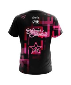 Alternative view of Stefanie Johnson Roto Grip Pretty in Pink Neon Geometric CoolWick Bowling Jersey