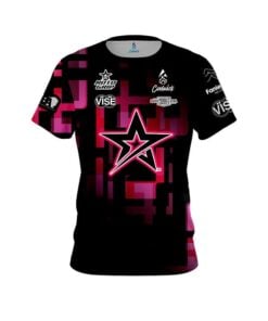 Stefanie Johnson Roto Grip Pretty in Pink Neon Geometric CoolWick Bowling Jersey