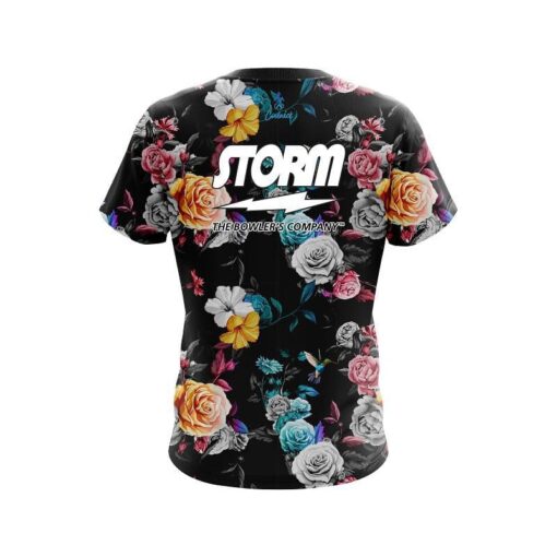 Storm Hummingbird Watercolor Art CoolWick Bowling Jersey - Image 2