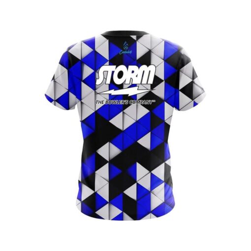 Storm Prism Blue CoolWick Bowling Jersey - Image 2