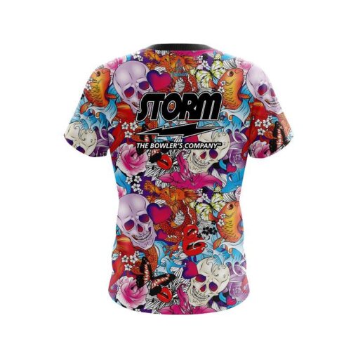 Storm Skull Love CoolWick Bowling Jersey - Image 2