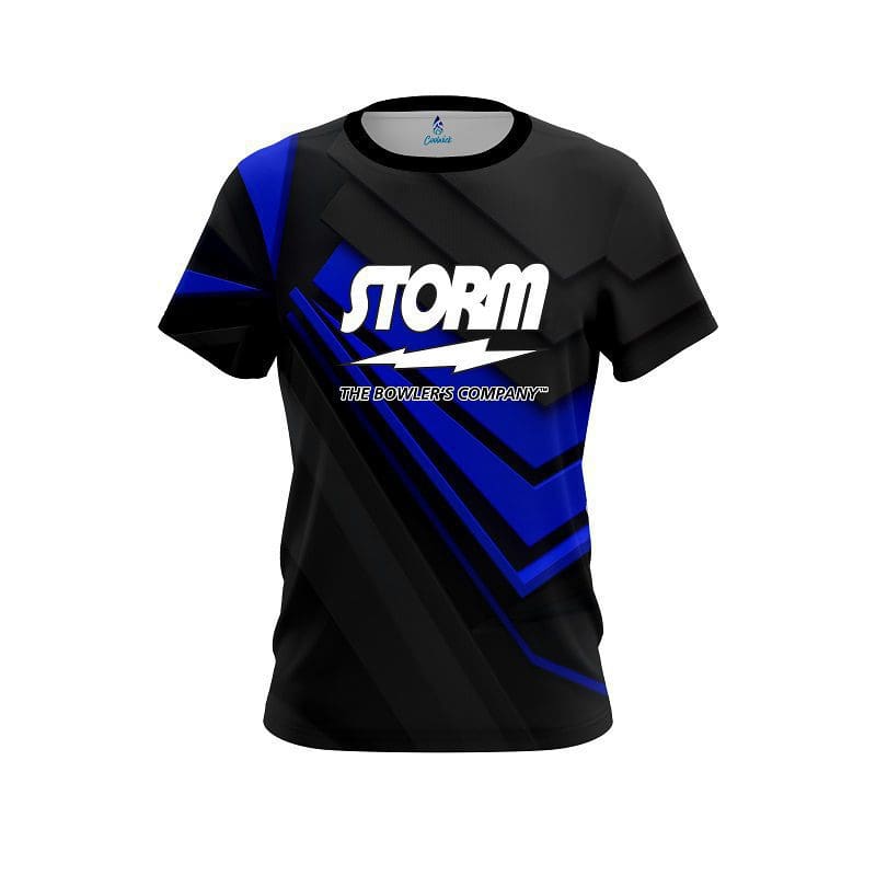 Storm Steaming Dynamic Blue CoolWick Bowling Jersey
