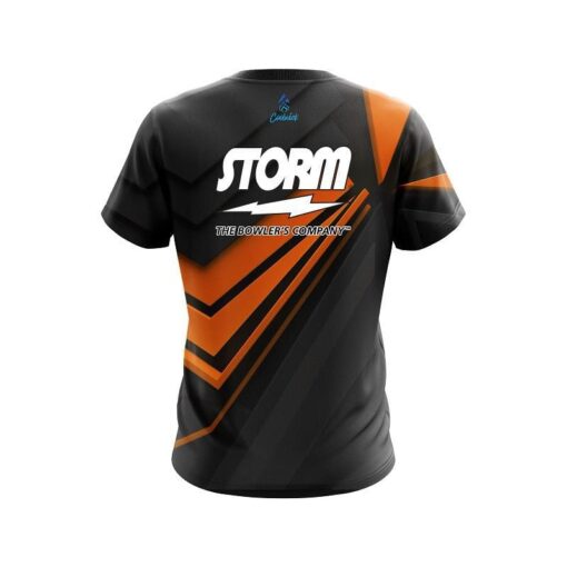 Storm Steaming Dynamic Orange CoolWick Bowling Jersey - Image 2