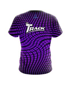 Alternative view of Track Dyanamic Flux Purple CoolWick Bowling Jersey
