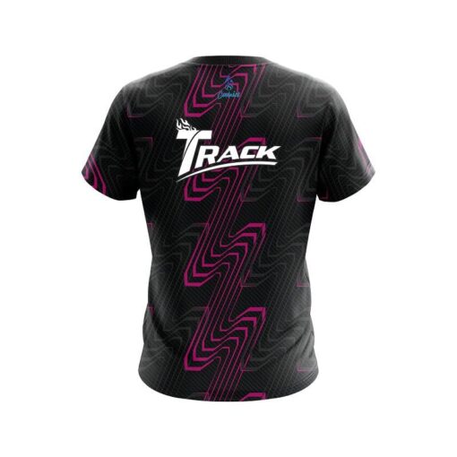 Track Halftone Extreme Pink CoolWick Bowling Jersey - Image 2