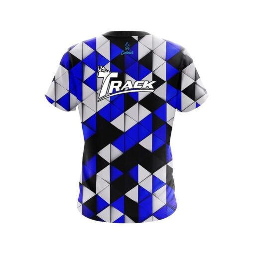 Track Prism Blue CoolWick Bowling Jersey - Image 2