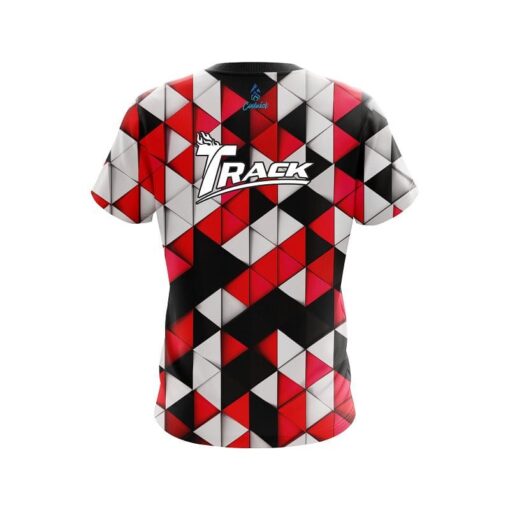 Track Prism Red CoolWick Bowling Jersey - Image 2