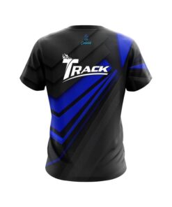 Alternative view of Track Steaming Dynamic Blue CoolWick Bowling Jersey
