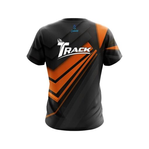 Track Steaming Dynamic Orange CoolWick Bowling Jersey - Image 2