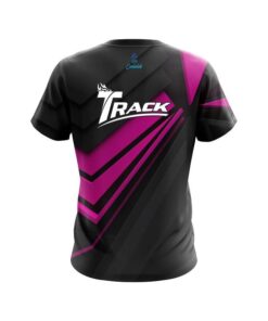 Alternative view of Track Steaming Dynamic Pink CoolWick Bowling Jersey