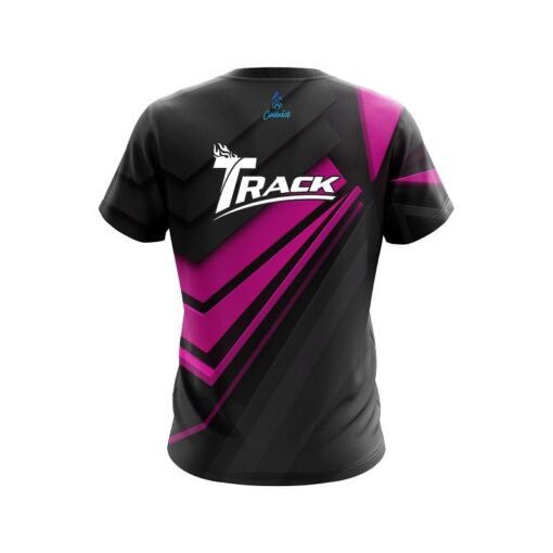 Track Steaming Dynamic Pink CoolWick Bowling Jersey - Image 2