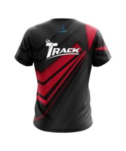 Alternative view of Track Steaming Dynamic Red CoolWick Bowling Jersey