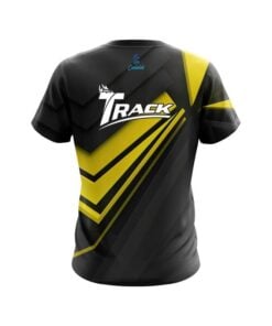 Alternative view of Track Steaming Dynamic Yellow CoolWick Bowling Jersey