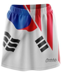 USA Korea Flag CoolWick Bowling Skort
