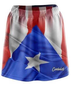 USA Puerto Rico Flag CoolWick Bowling Skort