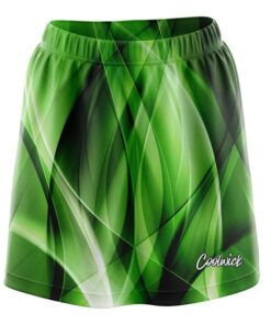 Wavy Green Swirl CoolWick Bowling Skort