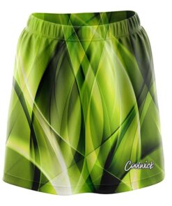 Wavy Yellow Swirl CoolWick Bowling Skort
