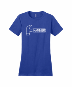 Coolwick Women's Royal Blue Hammer Bowling T-Shirt