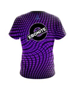 Alternative view of Ebonite Dyanamic Flux purple CoolWick Bowling Jersey