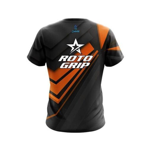 Roto Grip Steaming Dynamic Orange CoolWick Bowling Jersey - Image 2